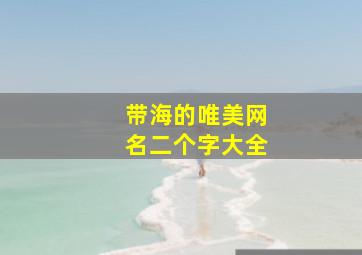 带海的唯美网名二个字大全