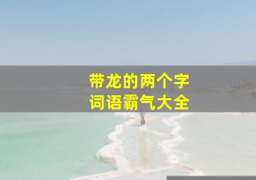 带龙的两个字词语霸气大全