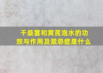 干桑葚和黄芪泡水的功效与作用及禁忌症是什么