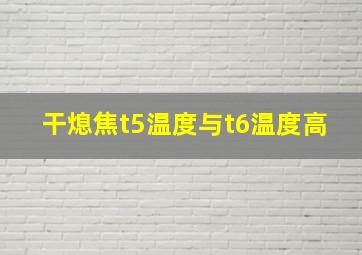 干熄焦t5温度与t6温度高