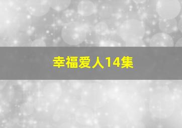 幸福爱人14集