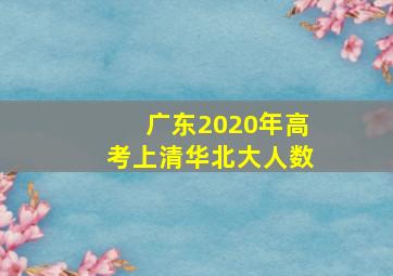 广东2020年高考上清华北大人数