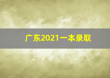 广东2021一本录取