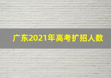 广东2021年高考扩招人数