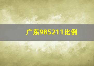 广东985211比例