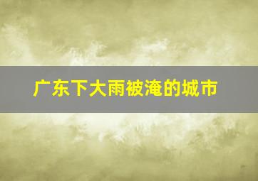 广东下大雨被淹的城市