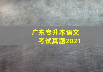 广东专升本语文考试真题2021