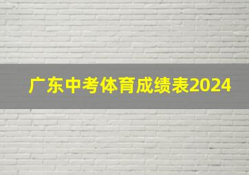 广东中考体育成绩表2024