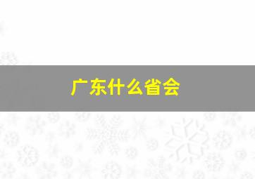 广东什么省会