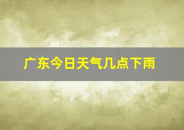 广东今日天气几点下雨