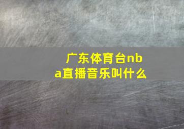 广东体育台nba直播音乐叫什么