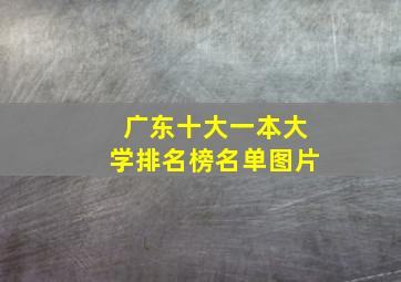 广东十大一本大学排名榜名单图片