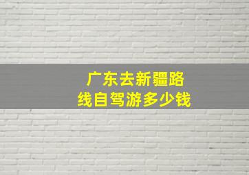 广东去新疆路线自驾游多少钱