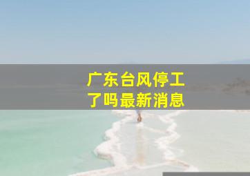 广东台风停工了吗最新消息