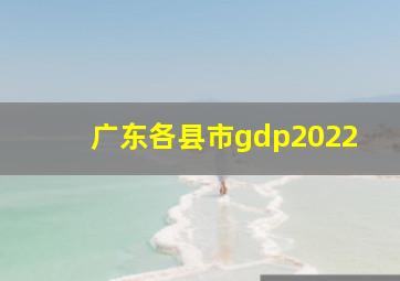 广东各县市gdp2022