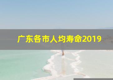 广东各市人均寿命2019