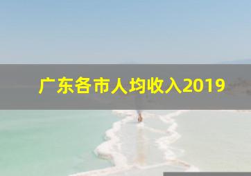 广东各市人均收入2019