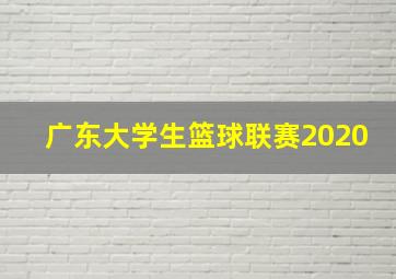 广东大学生篮球联赛2020