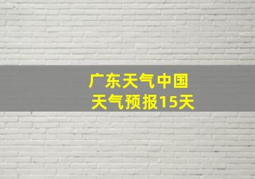 广东天气中国天气预报15天