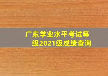 广东学业水平考试等级2021级成绩查询