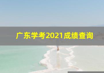 广东学考2021成绩查询