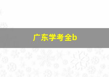 广东学考全b