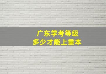 广东学考等级多少才能上重本