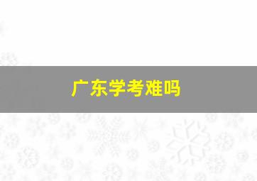 广东学考难吗