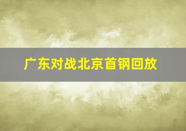 广东对战北京首钢回放