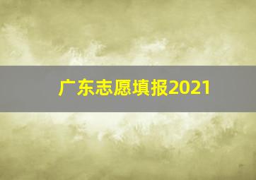 广东志愿填报2021