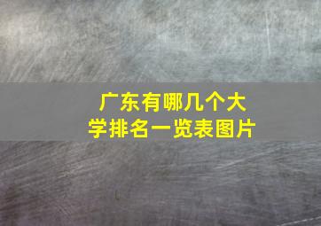 广东有哪几个大学排名一览表图片