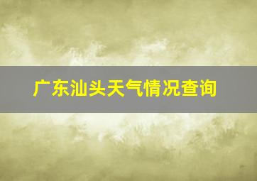 广东汕头天气情况查询