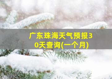 广东珠海天气预报30天查询(一个月)