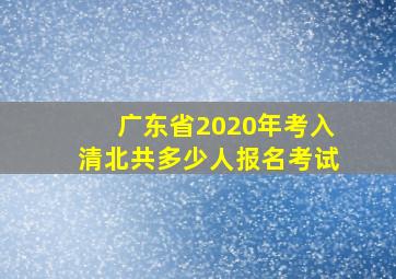 广东省2020年考入清北共多少人报名考试