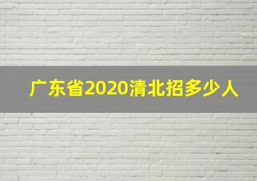 广东省2020清北招多少人