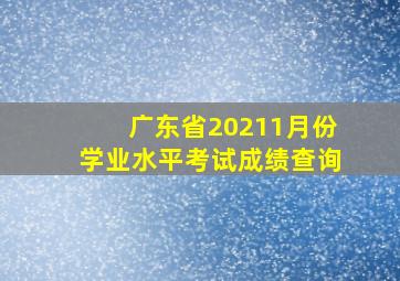 广东省20211月份学业水平考试成绩查询