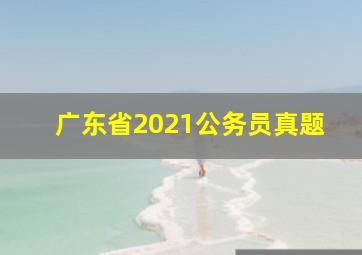 广东省2021公务员真题