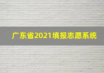 广东省2021填报志愿系统