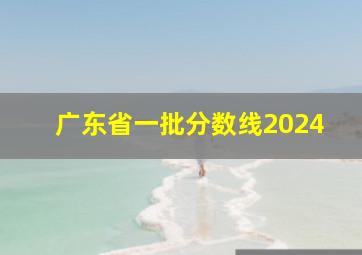 广东省一批分数线2024