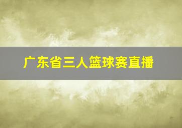 广东省三人篮球赛直播