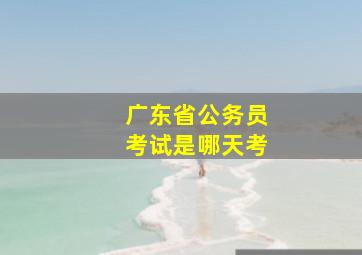 广东省公务员考试是哪天考