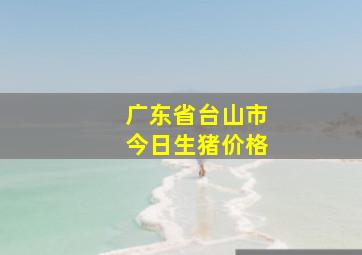 广东省台山市今日生猪价格