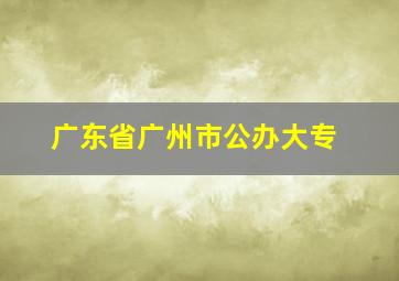 广东省广州市公办大专