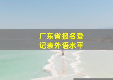 广东省报名登记表外语水平