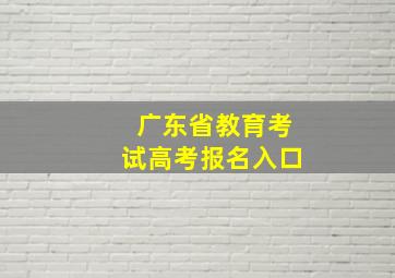 广东省教育考试高考报名入口