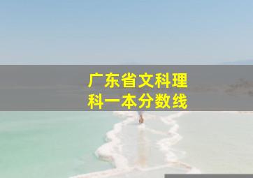 广东省文科理科一本分数线