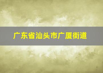 广东省汕头市广厦街道