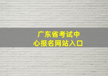 广东省考试中心报名网站入口