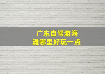 广东自驾游海滩哪里好玩一点