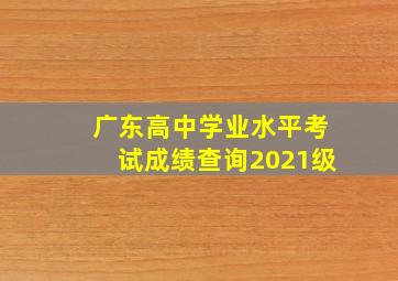 广东高中学业水平考试成绩查询2021级